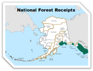 National Forest Receipts map