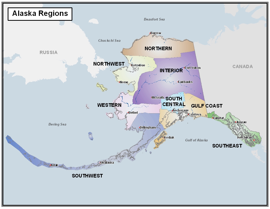DCRA Regions in Alaska