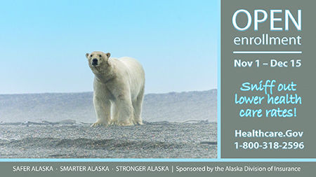 Open Enrollment 2019 Polar Bear: Sniff out lower health care rates!