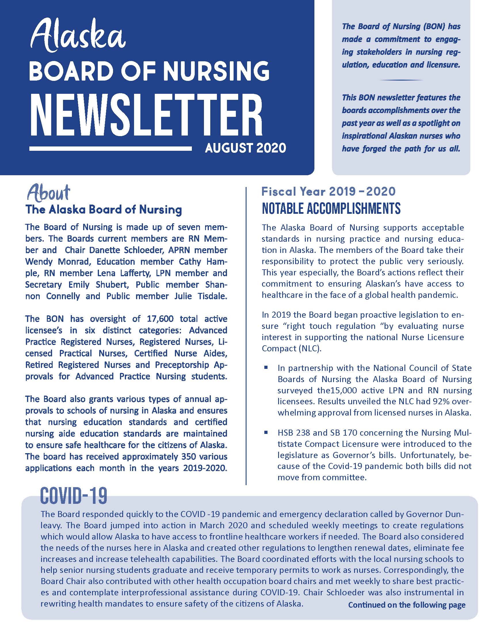 BON Newsletter Page 1